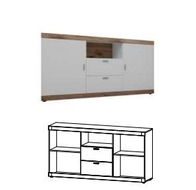 САНТОРИНИ Комод 1800 2Д2Ш, Собран САНТОРИНИ Комод 1800 2Д2Ш, Собран